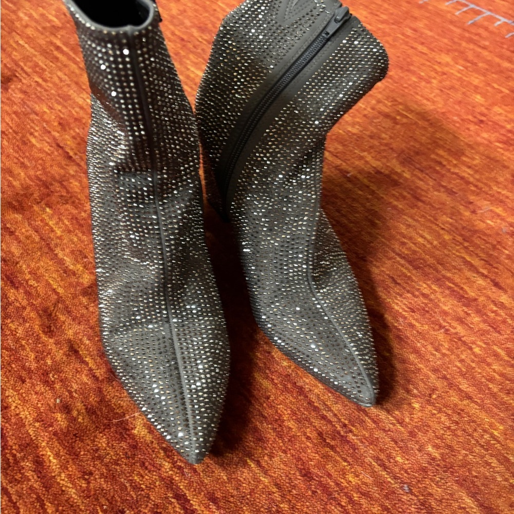 Target Black Sparkle Ankle Booties